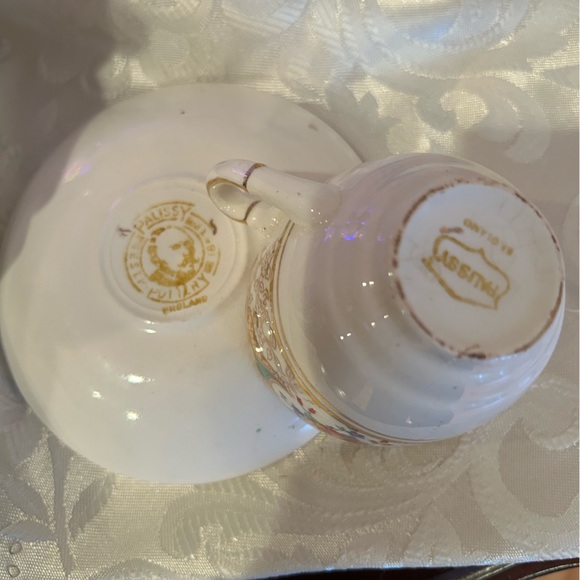 Vintage Palissy Pottery tea cup and saucer. Made in England. Bone china. - Picture 5 of 8